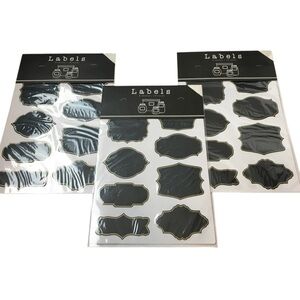 Jar Labels Chalkboard Style Black Organizing Labeling Pantry Crafts Gifts NWT